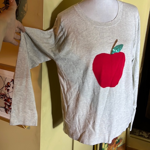J CREW Size XL Apple Graphic Sweater
100% Cotton Full Sleeve Sequin Leaf $80NEW - Picture 2 of 16